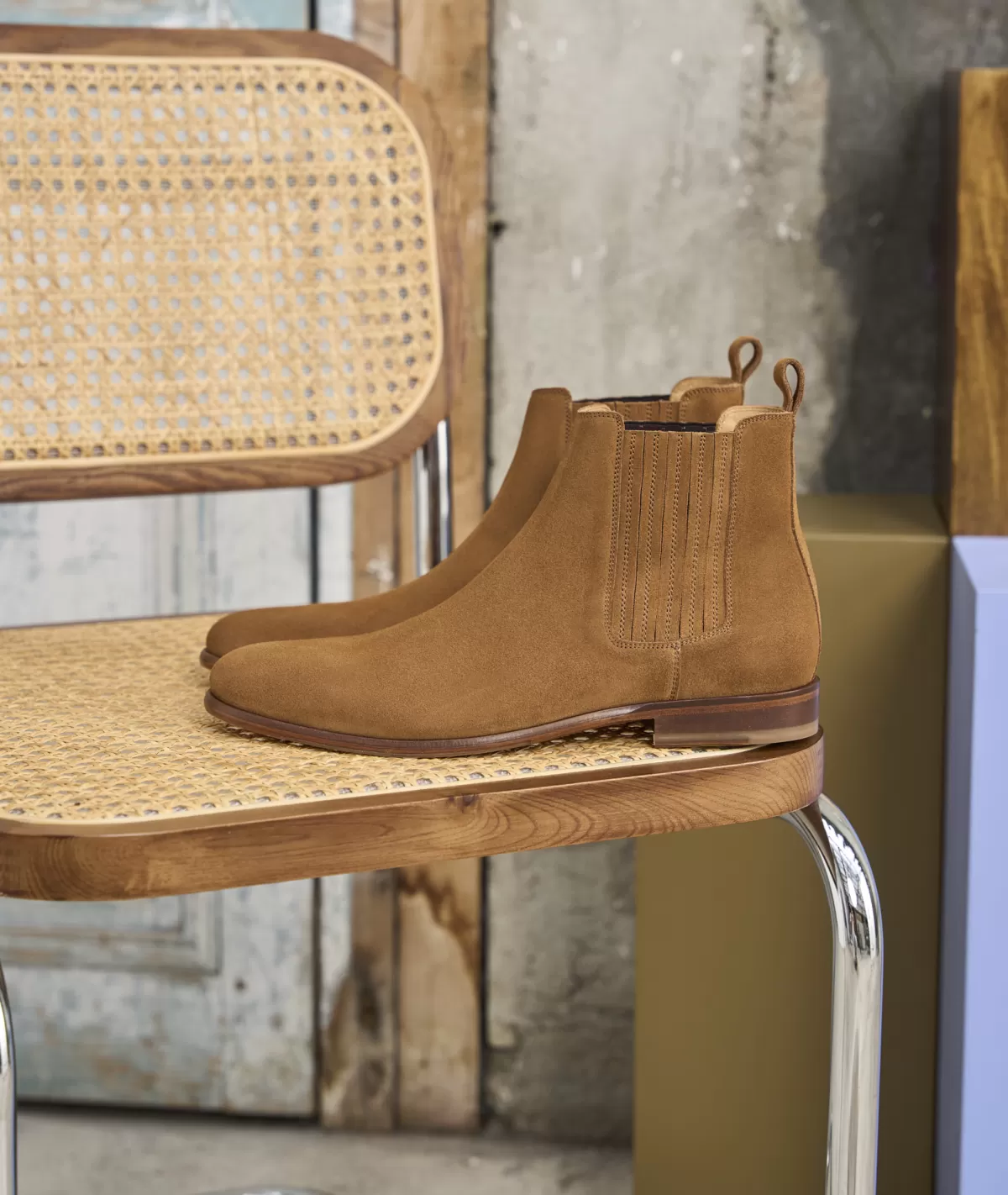 Fashion Bottine western en daim Homme Bottines