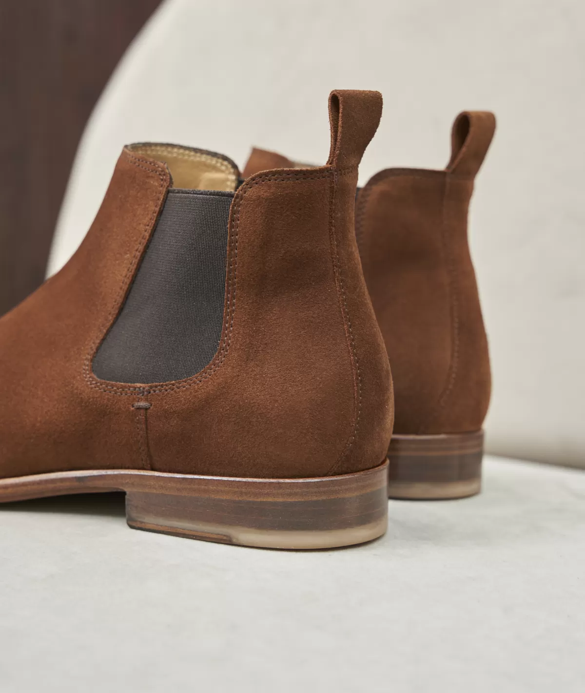 Best Sale Bottines chelsea en daim marron Homme Bottines