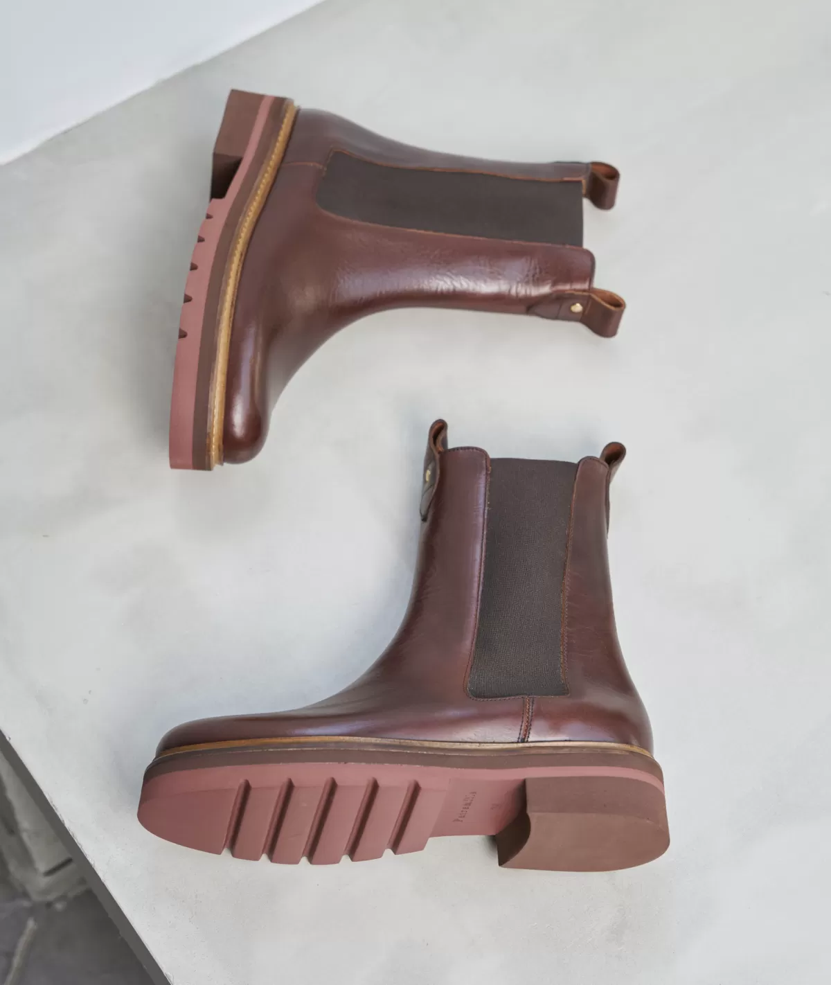Best Sale BOTTINES CHELSEA FEMME CUIR MARRON Femme Boots