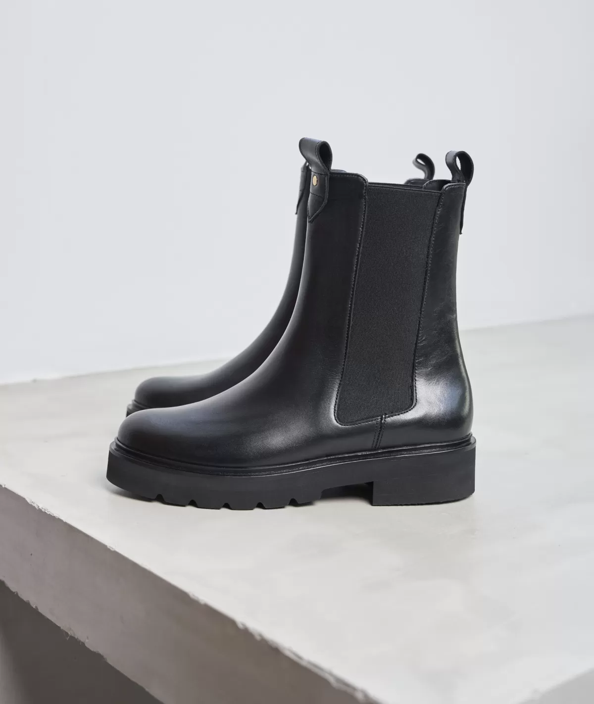 Hot BOTTINES CHELSEA FEMME CUIR Femme Boots
