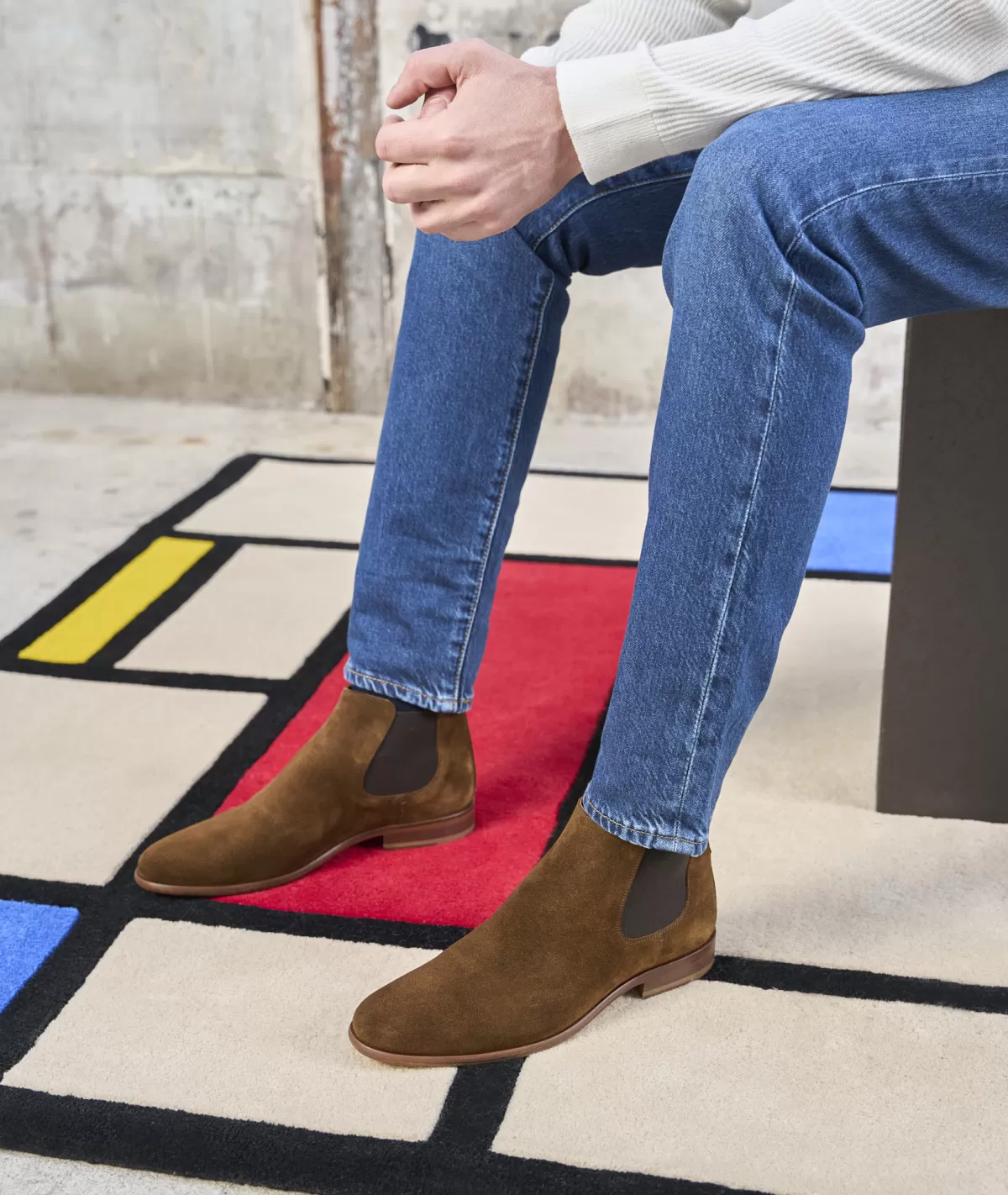 Sale Bottines chelseaen daim Homme Bottines