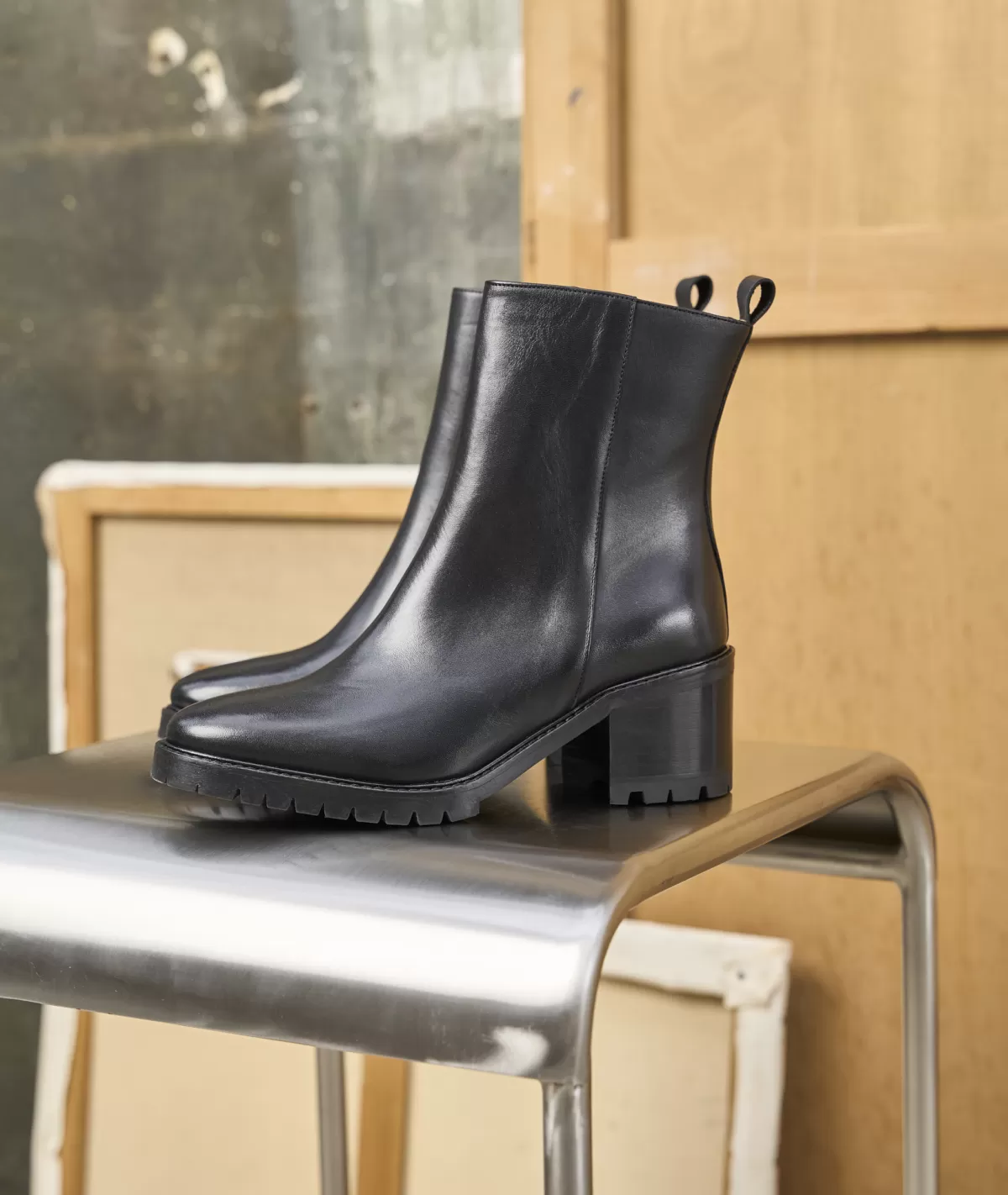 Sale Bottines Femme en cuir Femme Boots