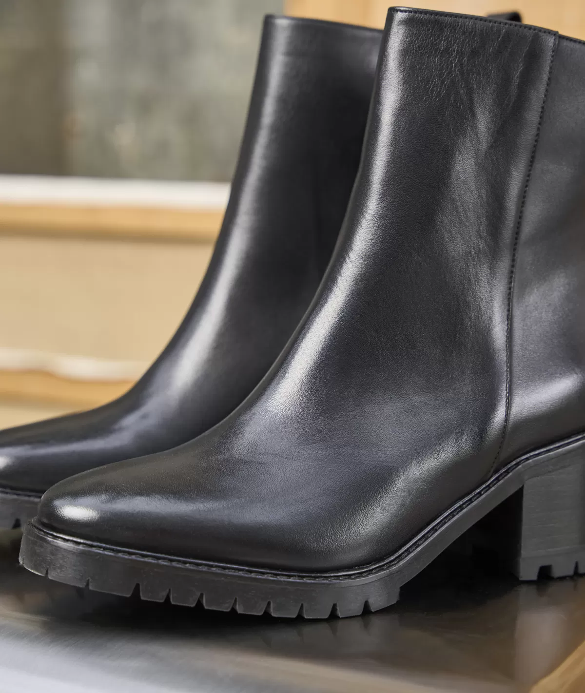 Sale Bottines Femme en cuir Femme Boots