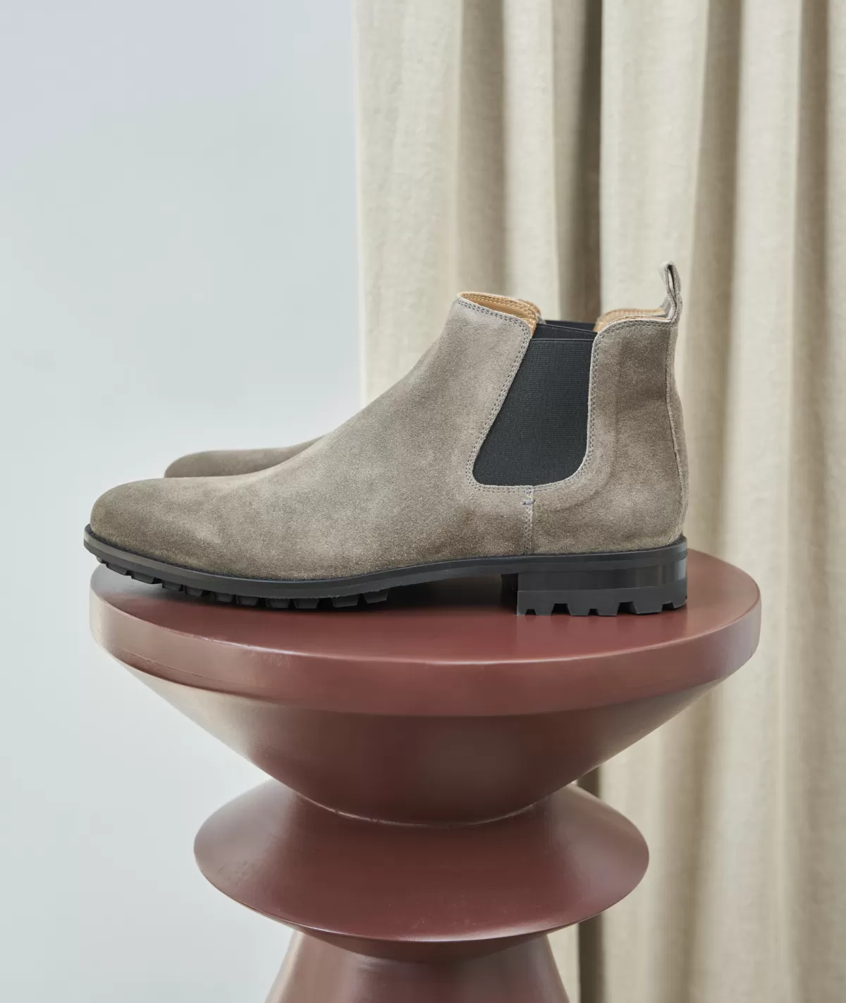 Clearance Chelsea boots commando en daim Homme Bottines