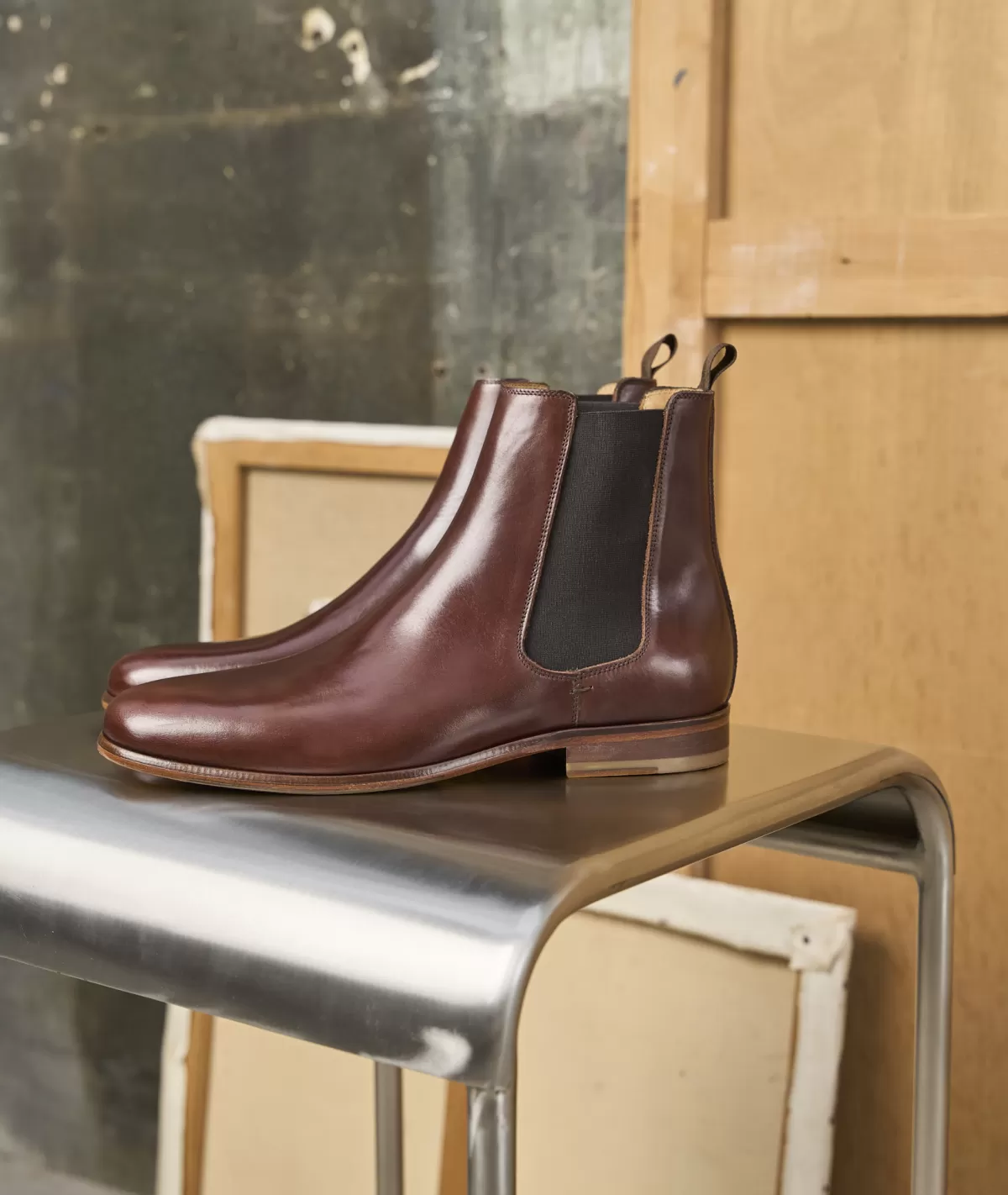 New chelsea boots en cuir Homme Bottines