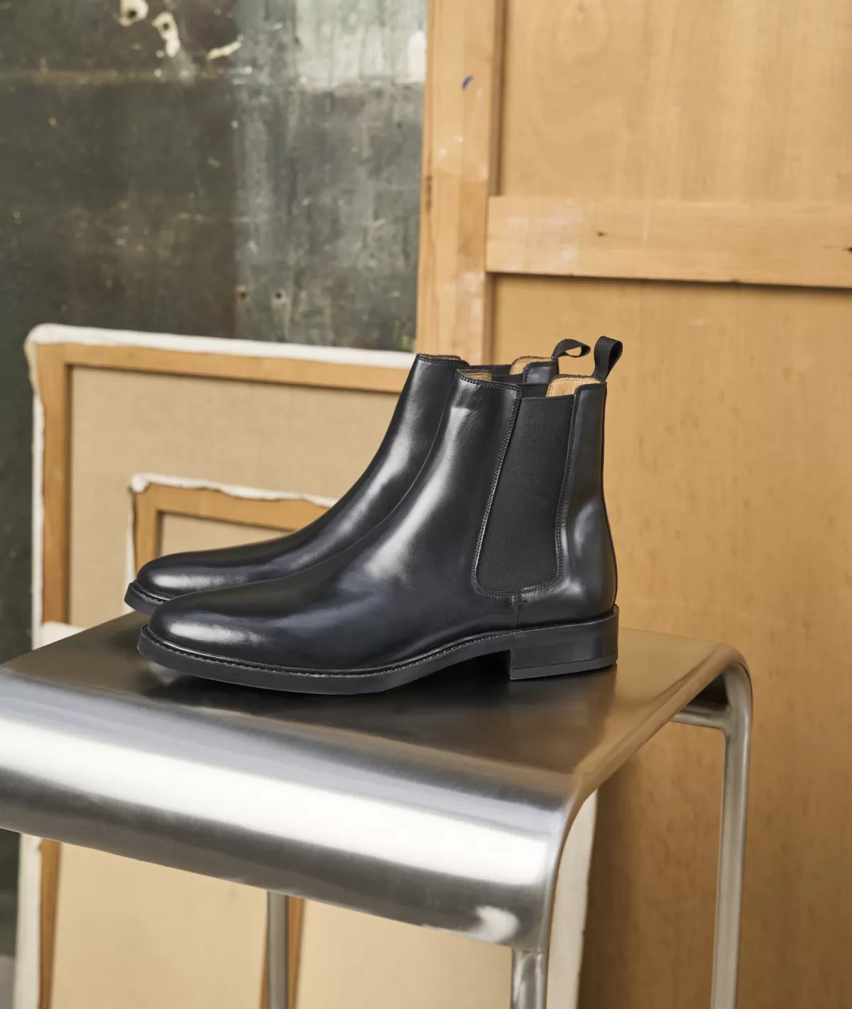 Online chelsea boots montantes en cuir Homme Bottines