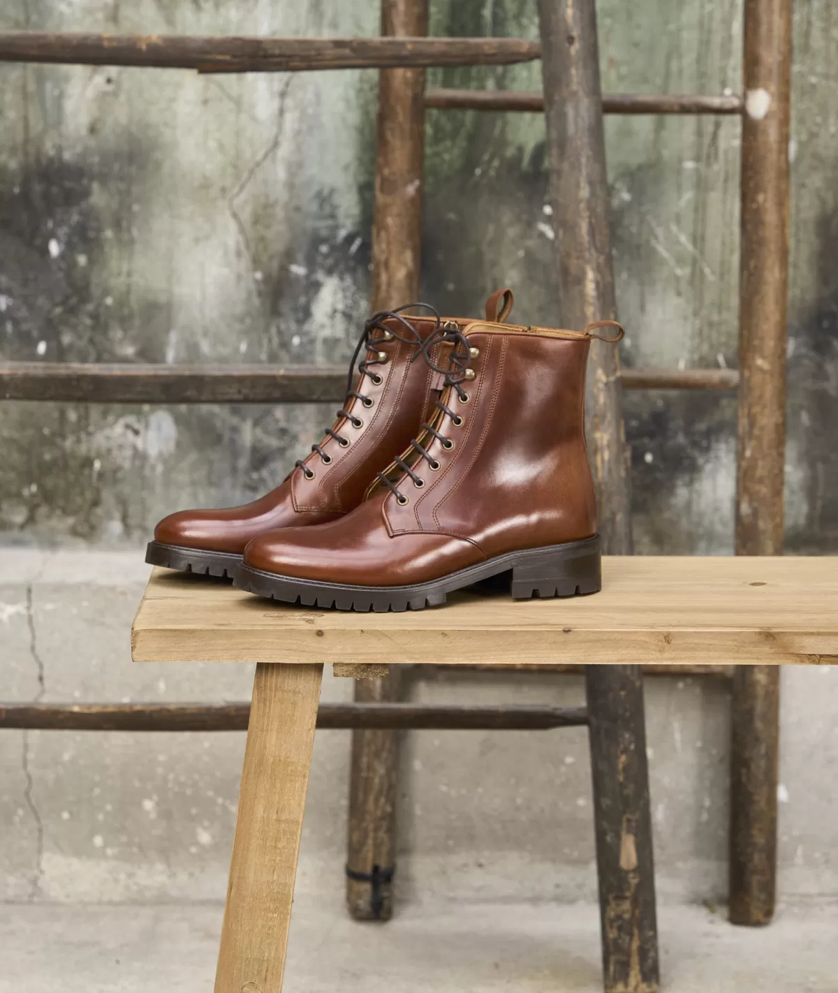 New combat boots cuir Femme Boots