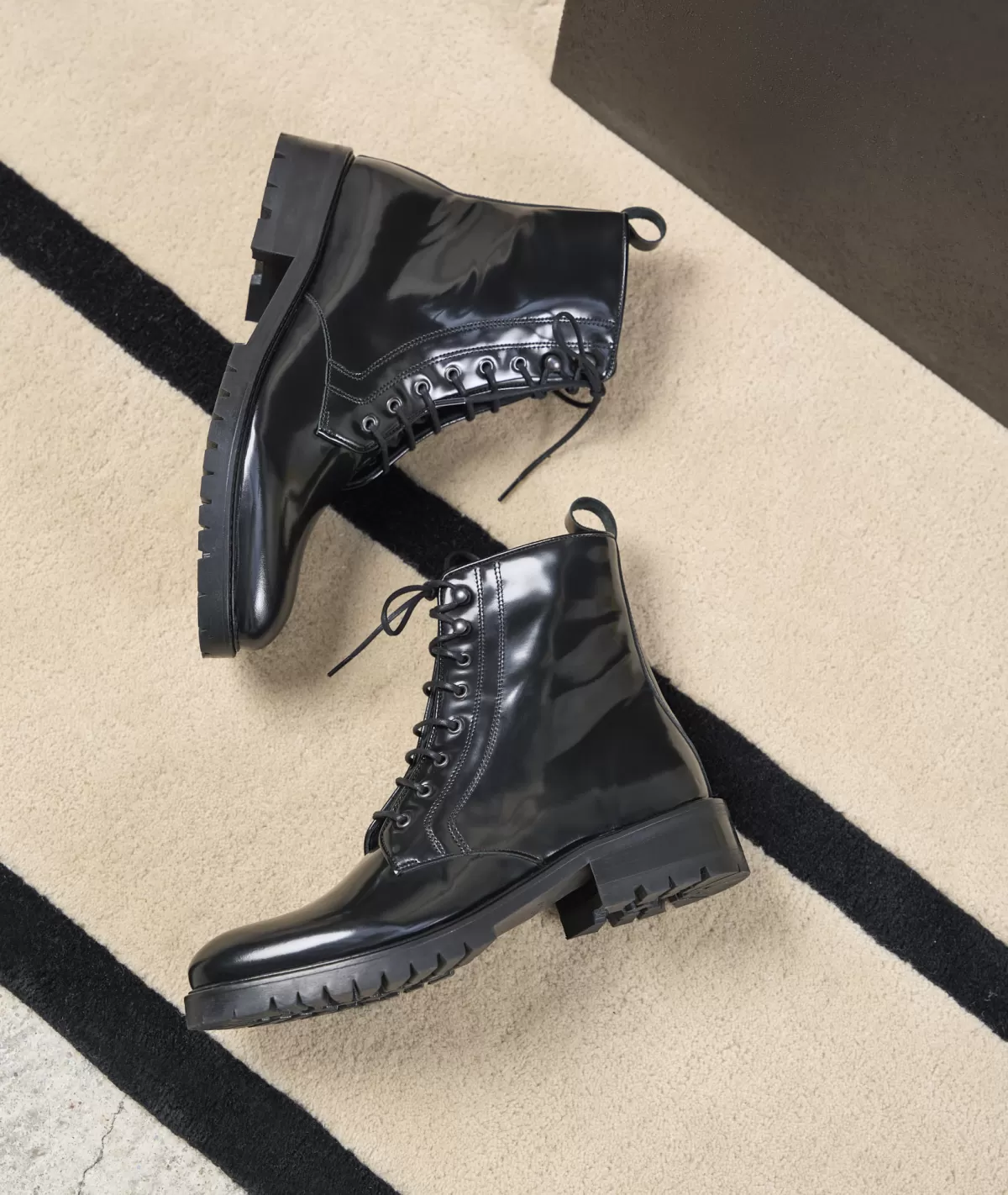 Best Combat boots en cuir noir Femme Boots