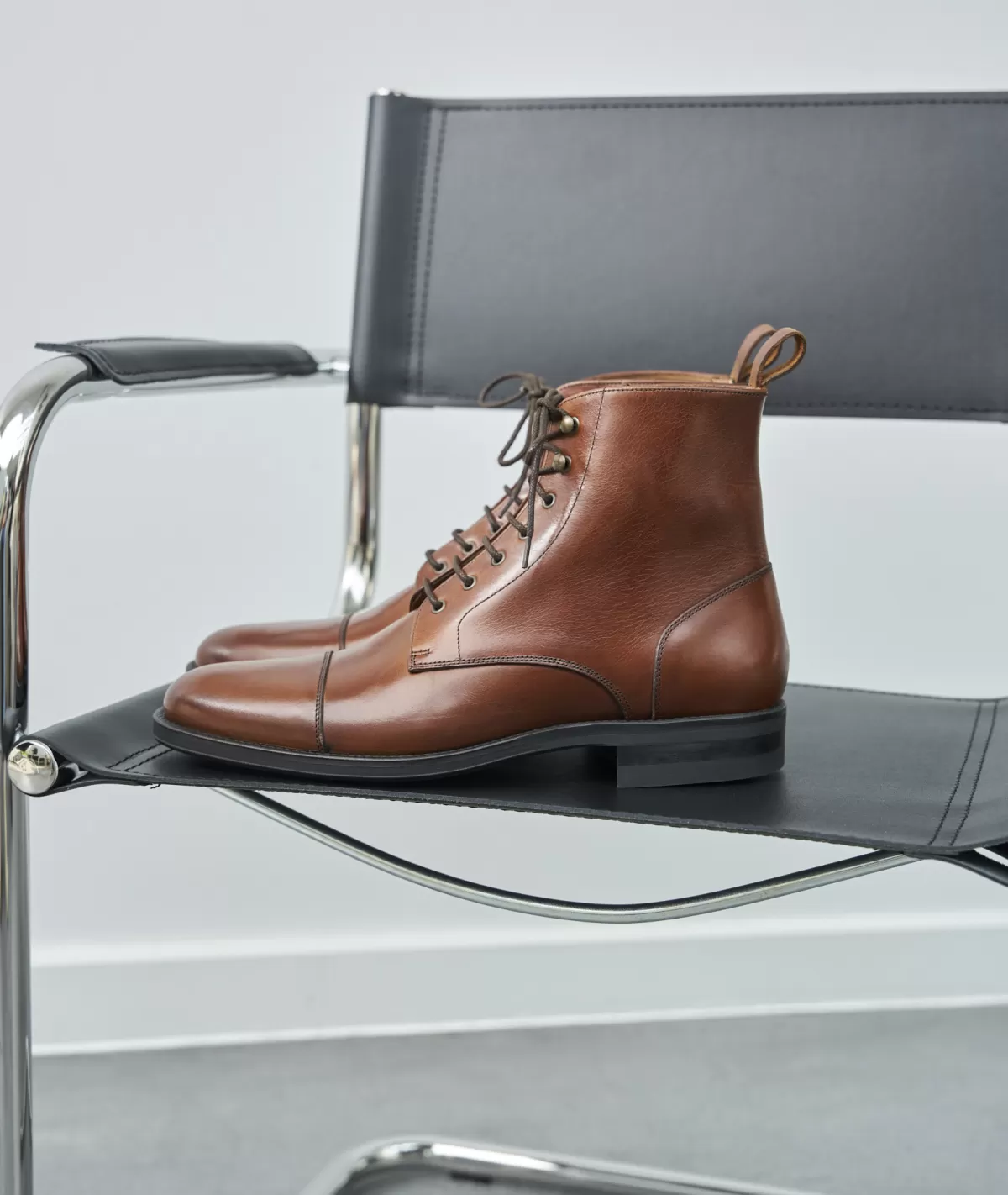New COMBAT BOOTS EN CUIR patiné bourbon Homme Combat Boots Homme