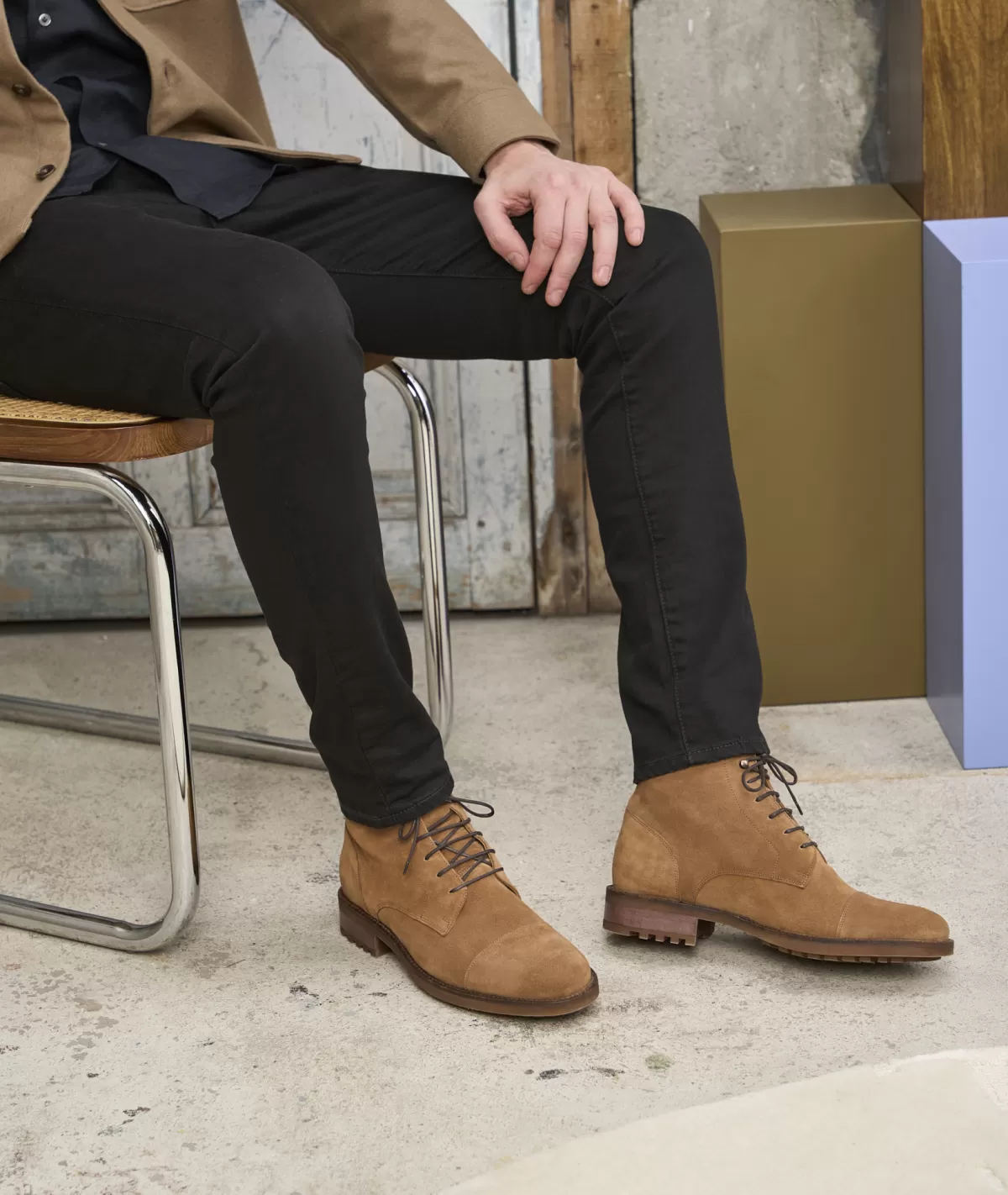 Hot Combat boots homme en daim Homme Combat Boots Homme