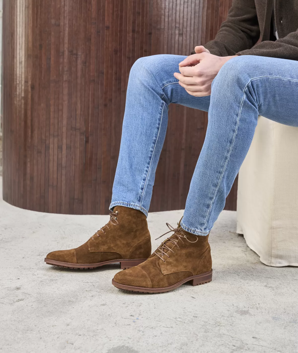 Fashion Combat boots homme en daim Homme Combat Boots Homme