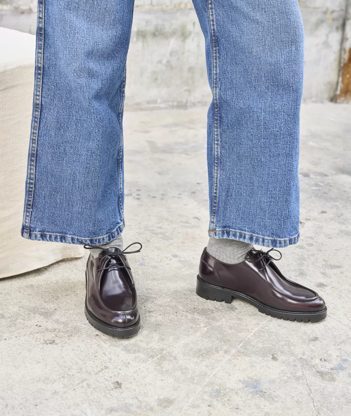 Cheap derbies en cuir Femme Mocassins Et Derbies