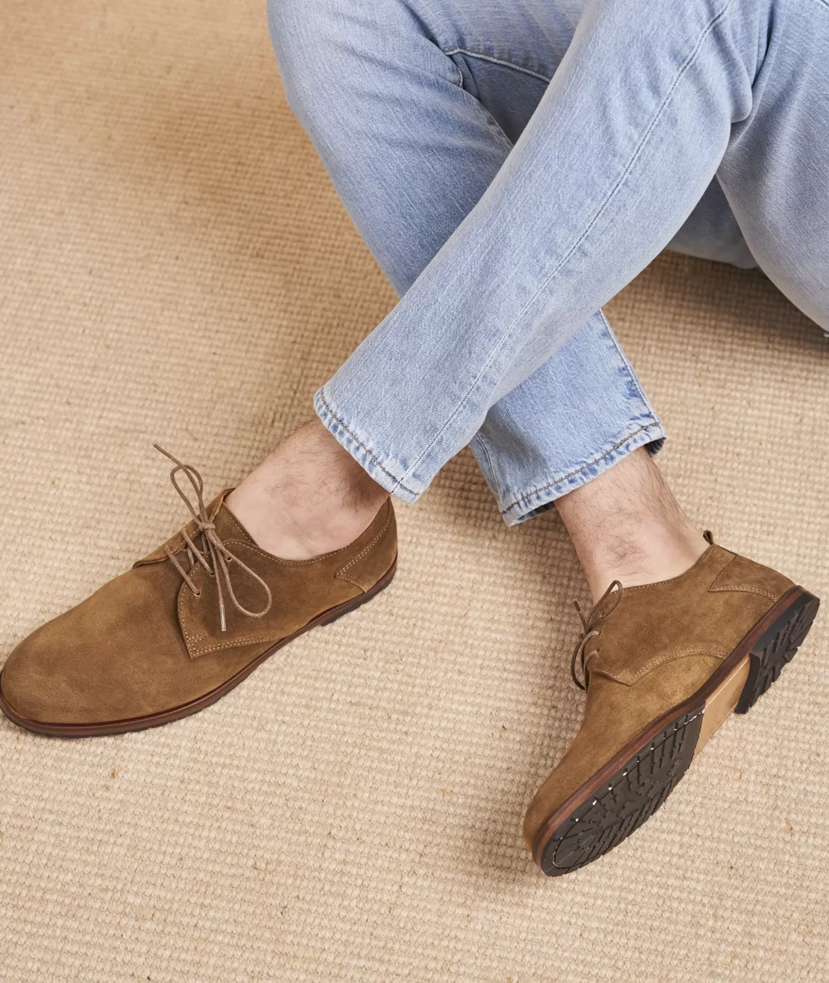 Best Sale Derbies homme en daim feuilles mortes Homme Derbies Et Richelieu