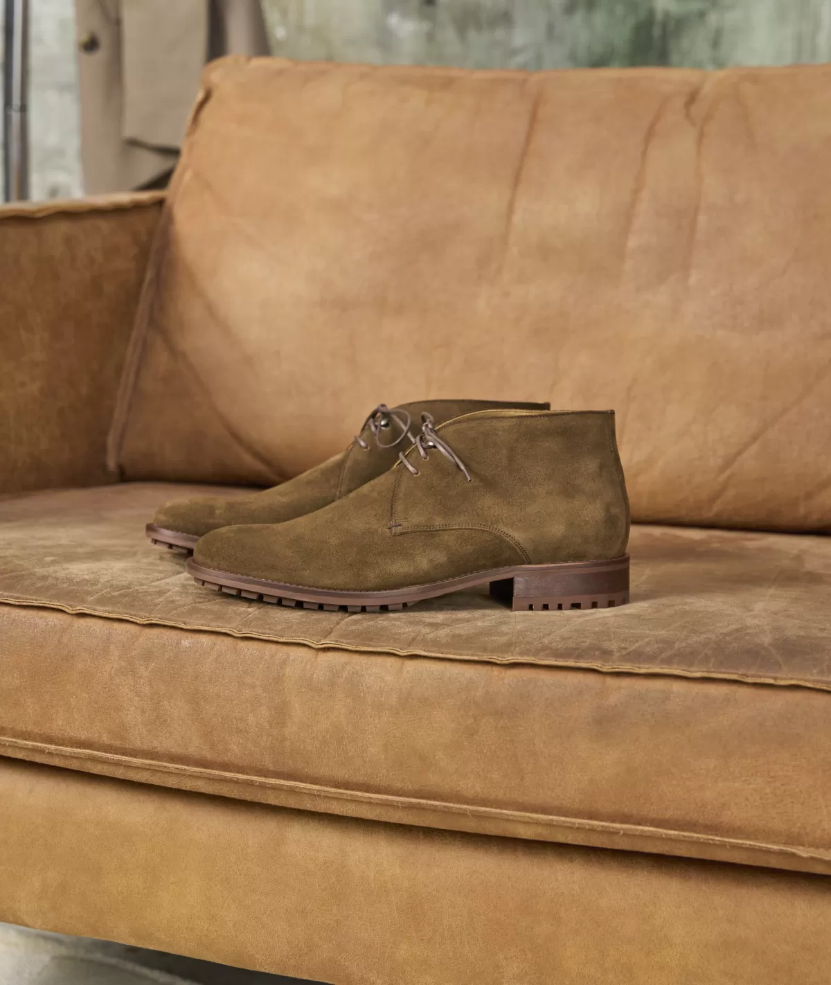 Clearance Desert boots daim feuilles mortes Homme Desert Boots