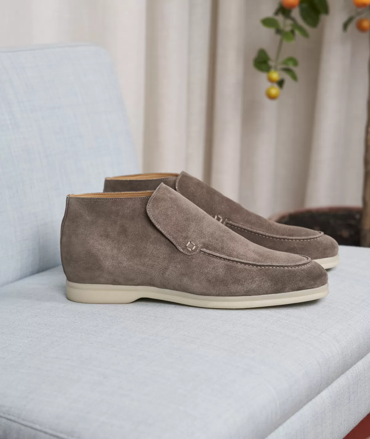 Hot Desert boots en daim gris ardoise Homme Desert Boots
