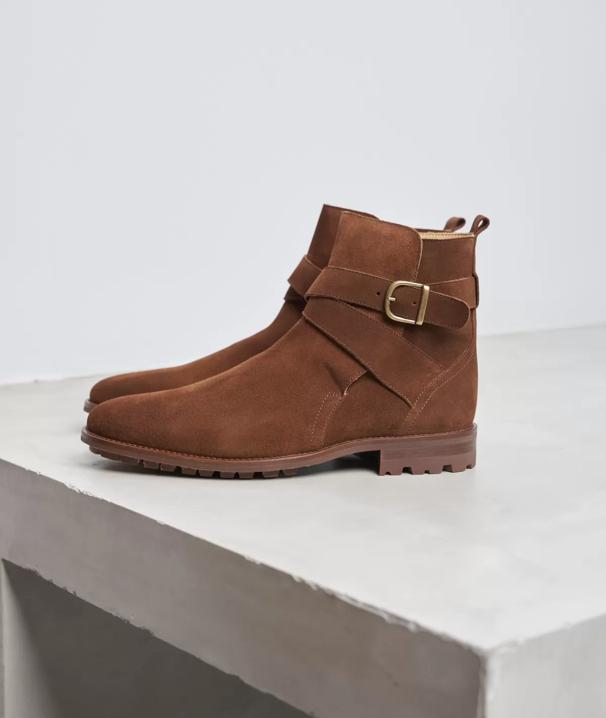 Hot Jodhpur en daim marron Homme Bottines