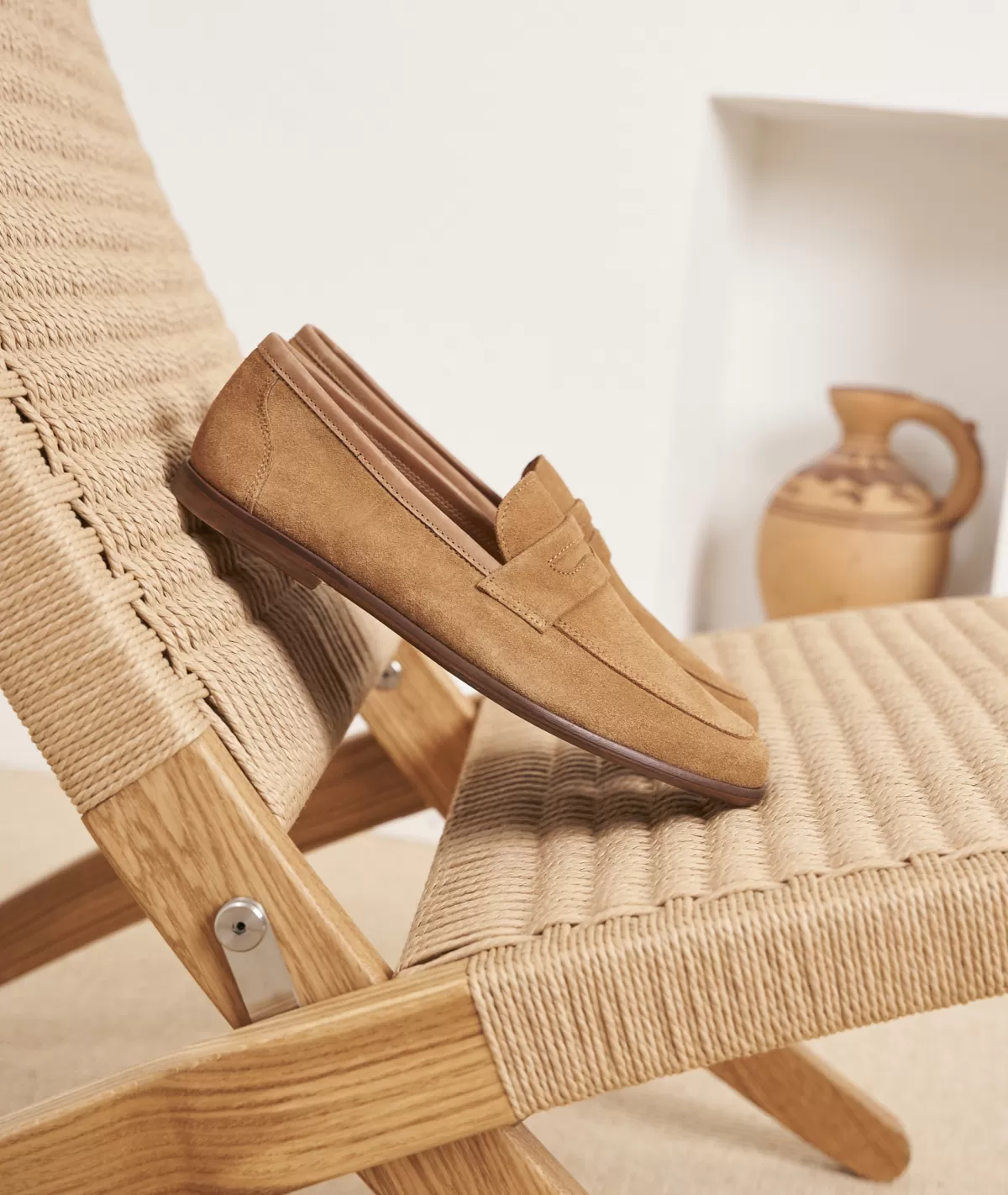 Store Mocassin en daim beige Homme Mocassins