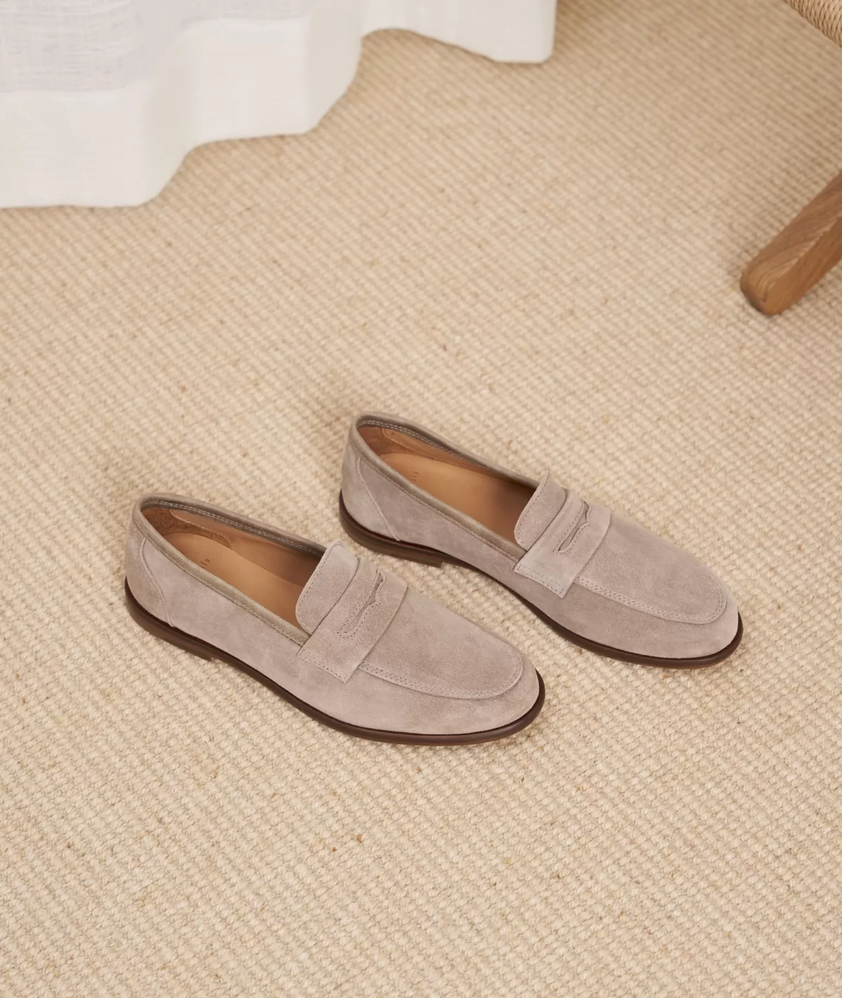 Discount Mocassin femme daim ardoise Femme Mocassins Et Derbies