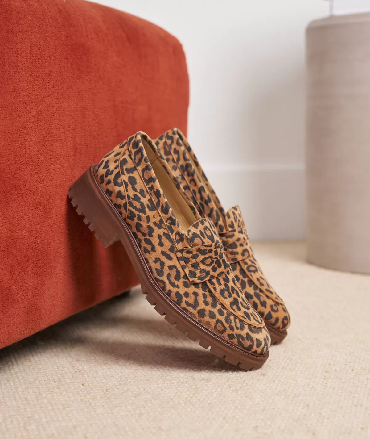 Best Sale Mocassin femme en daim léopard Femme Mocassins Et Derbies