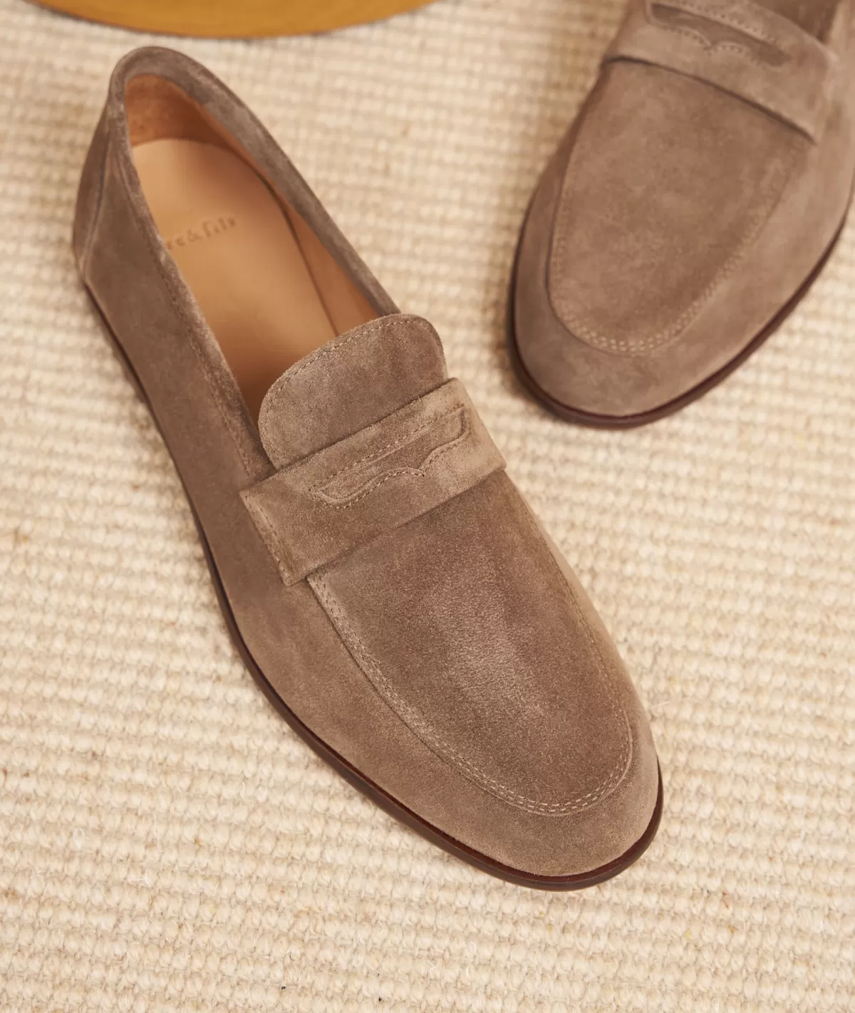 Online Mocassin homme en daim Brun Homme Mocassins