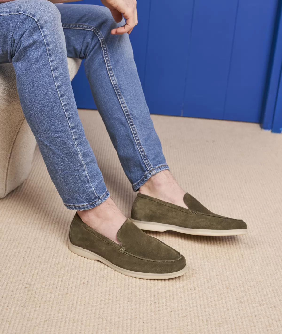 Cheap Mocassin homme en daim Homme Mocassins