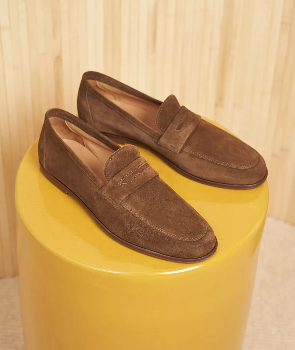 Discount Mocassin homme en daim marron Homme Mocassins