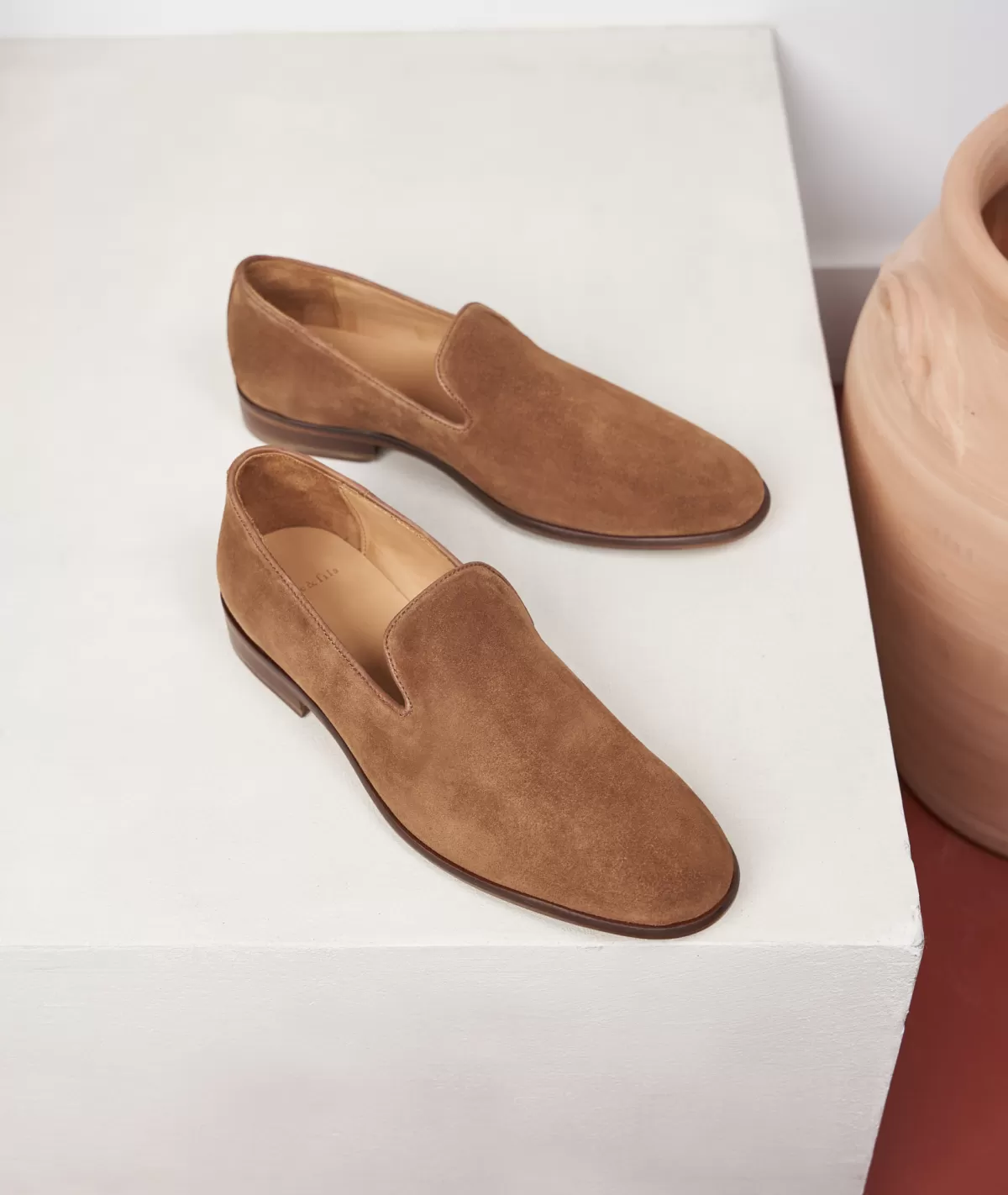 Flash Sale Mocassin homme en daim marron coco Homme Mocassins