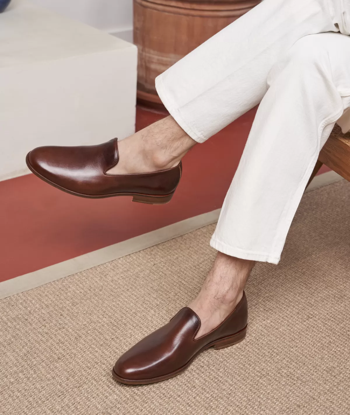 Cheap Mocassin sleepers en cuir Homme Mocassins