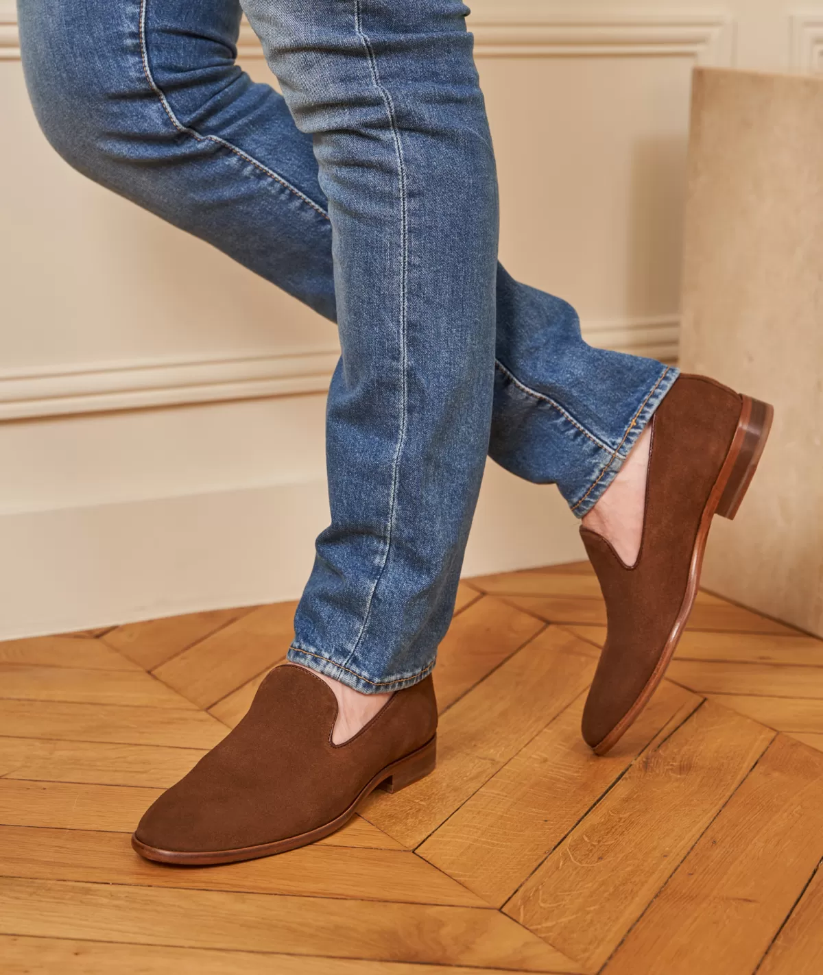 Outlet Mocassin sleepers en daim  Homme Mocassins