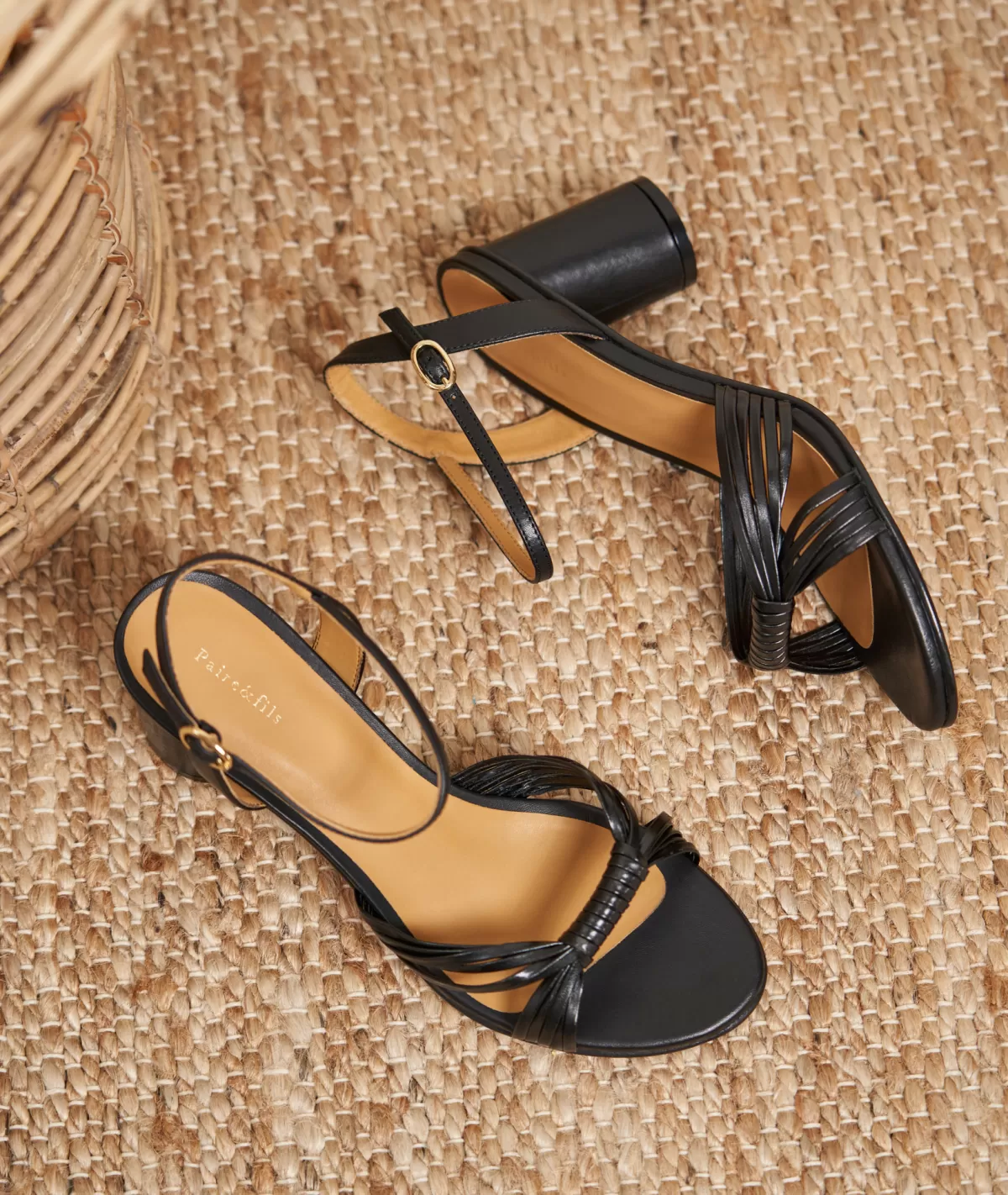 Discount Sandales à talon femme en cuir Femme Sandales
