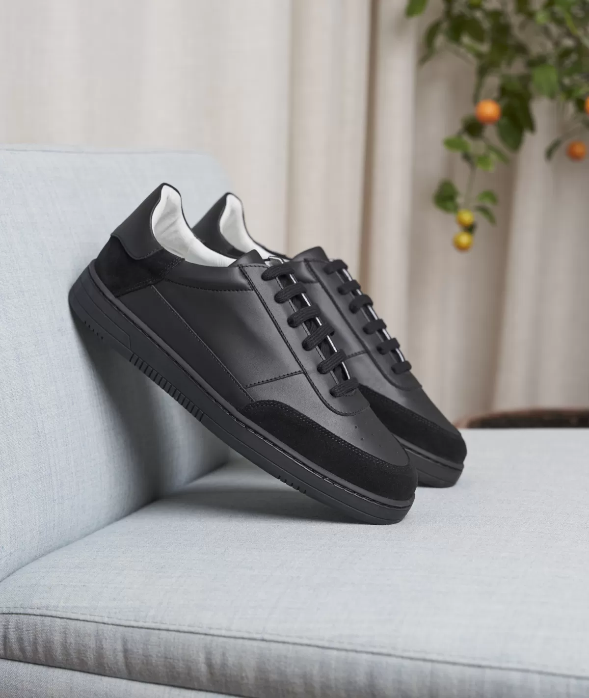 Best Sale Sneakers bi matière cuir Homme Sneakers