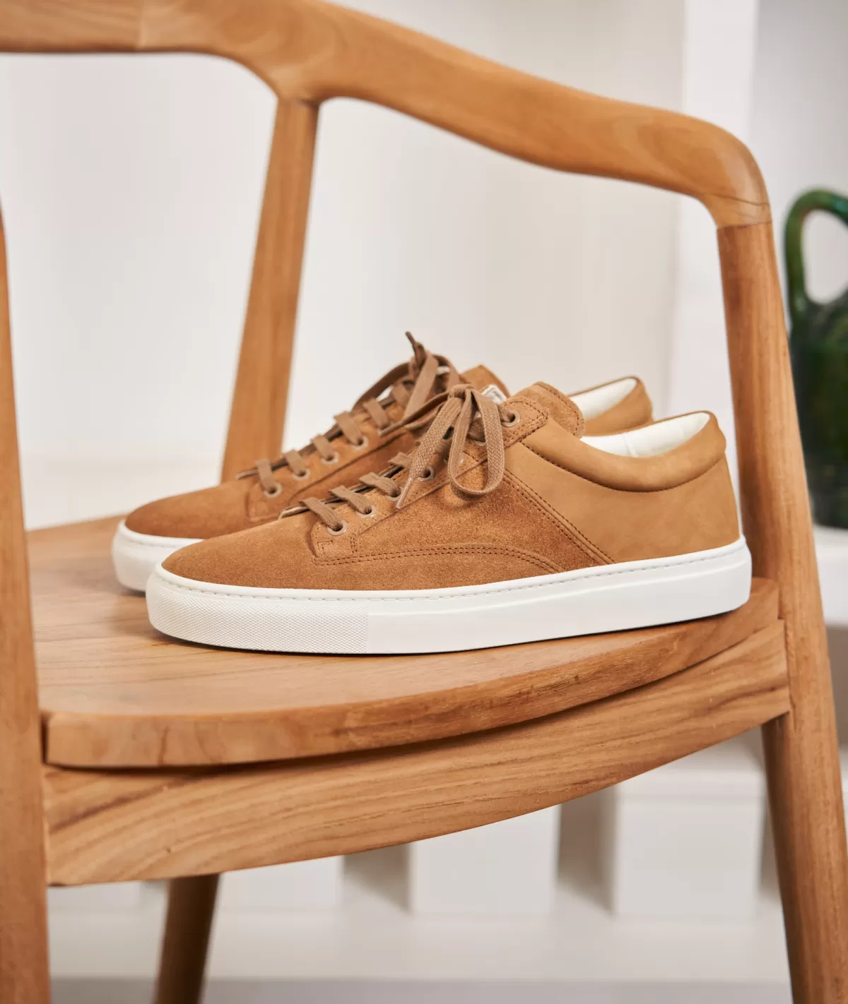 Best Sale Sneakers homme en daim beige Homme Sneakers
