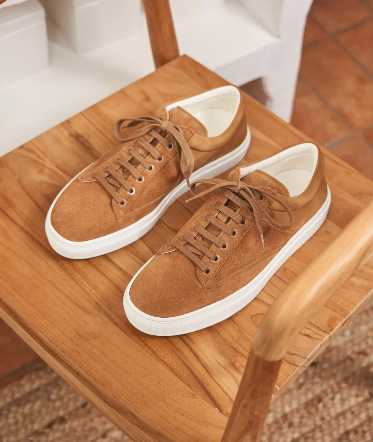 Best Sale Sneakers homme en daim beige Homme Sneakers