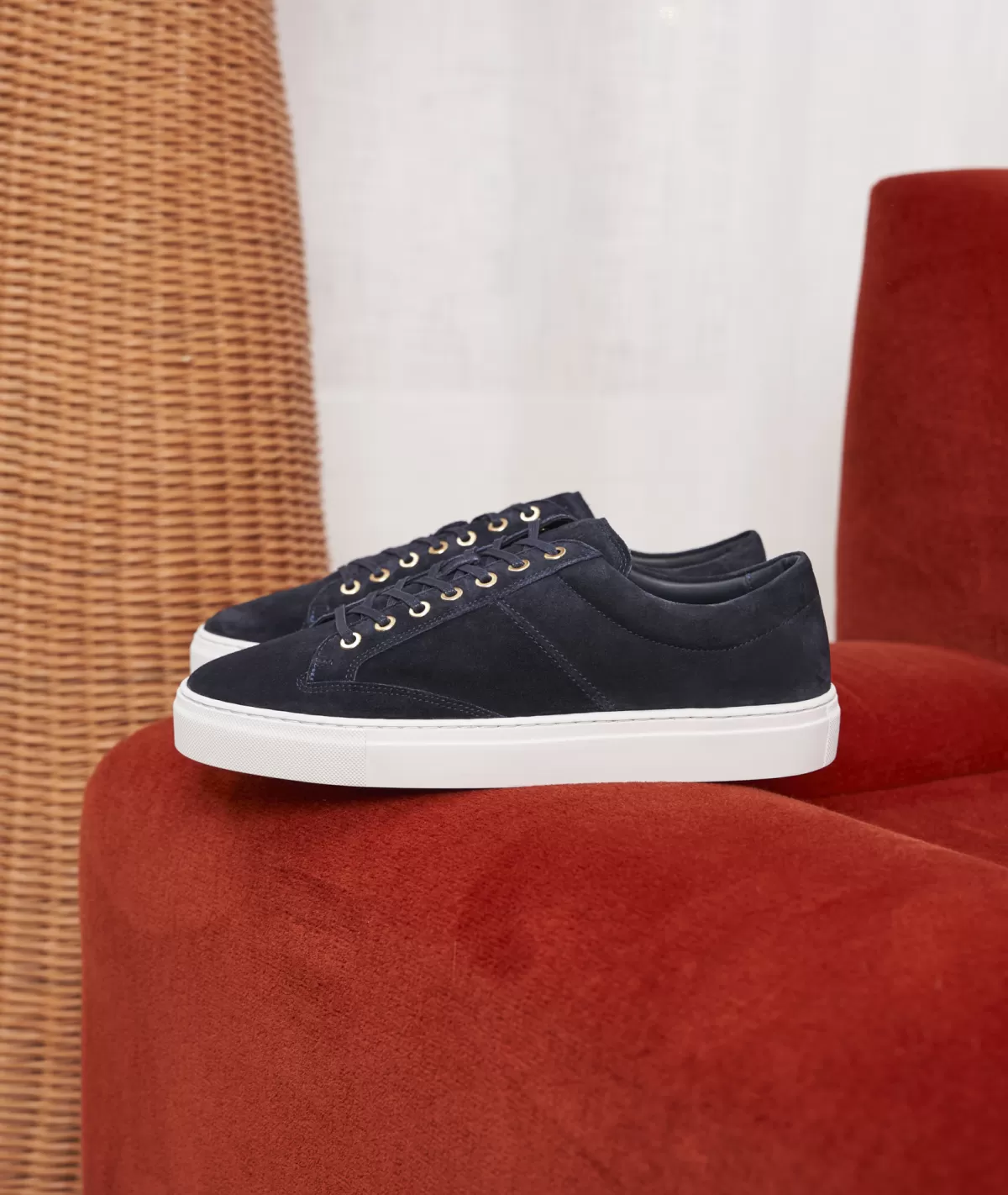 Best Sneakers homme en daim bleu marine Homme Sneakers