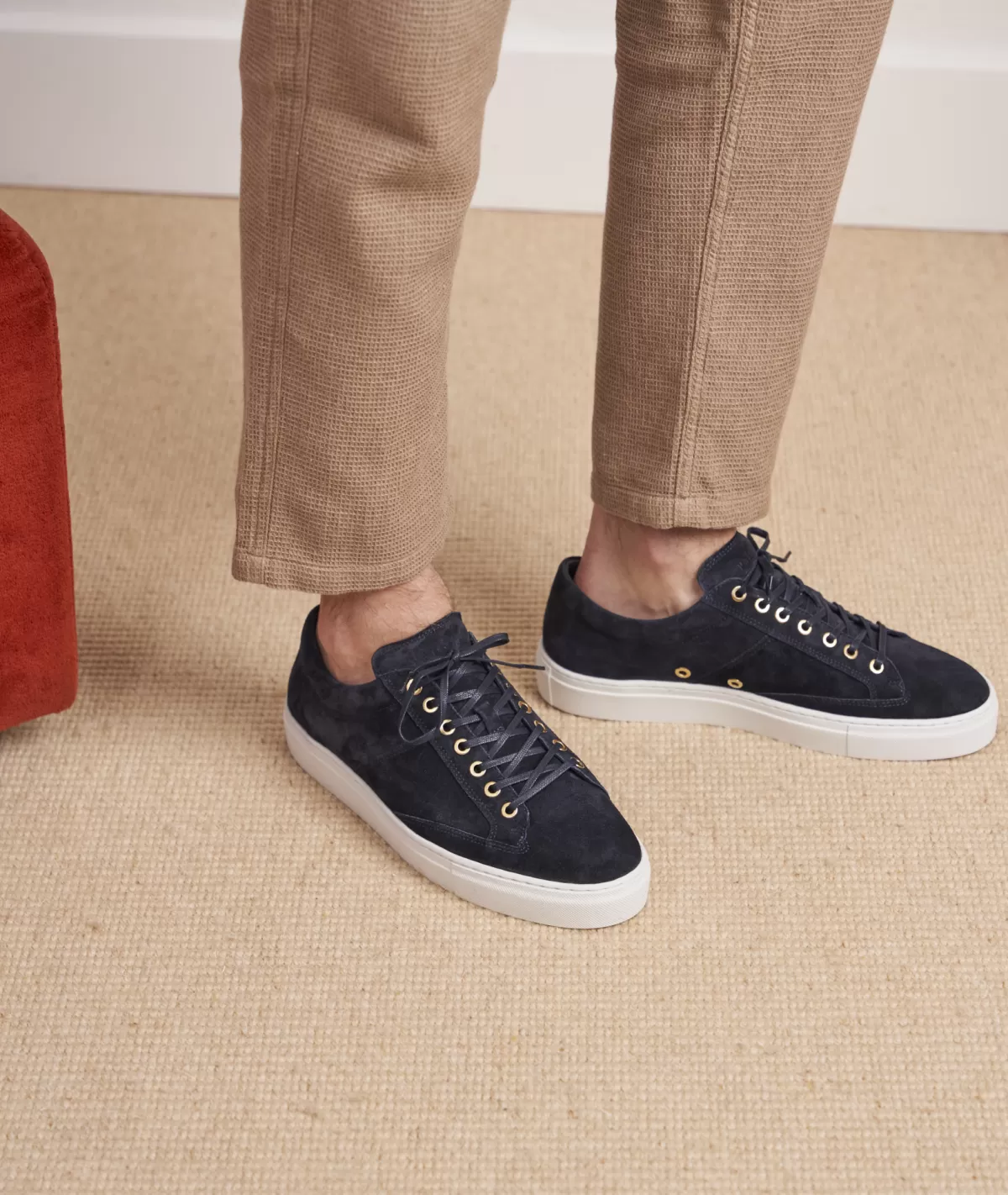 Best Sneakers homme en daim bleu marine Homme Sneakers