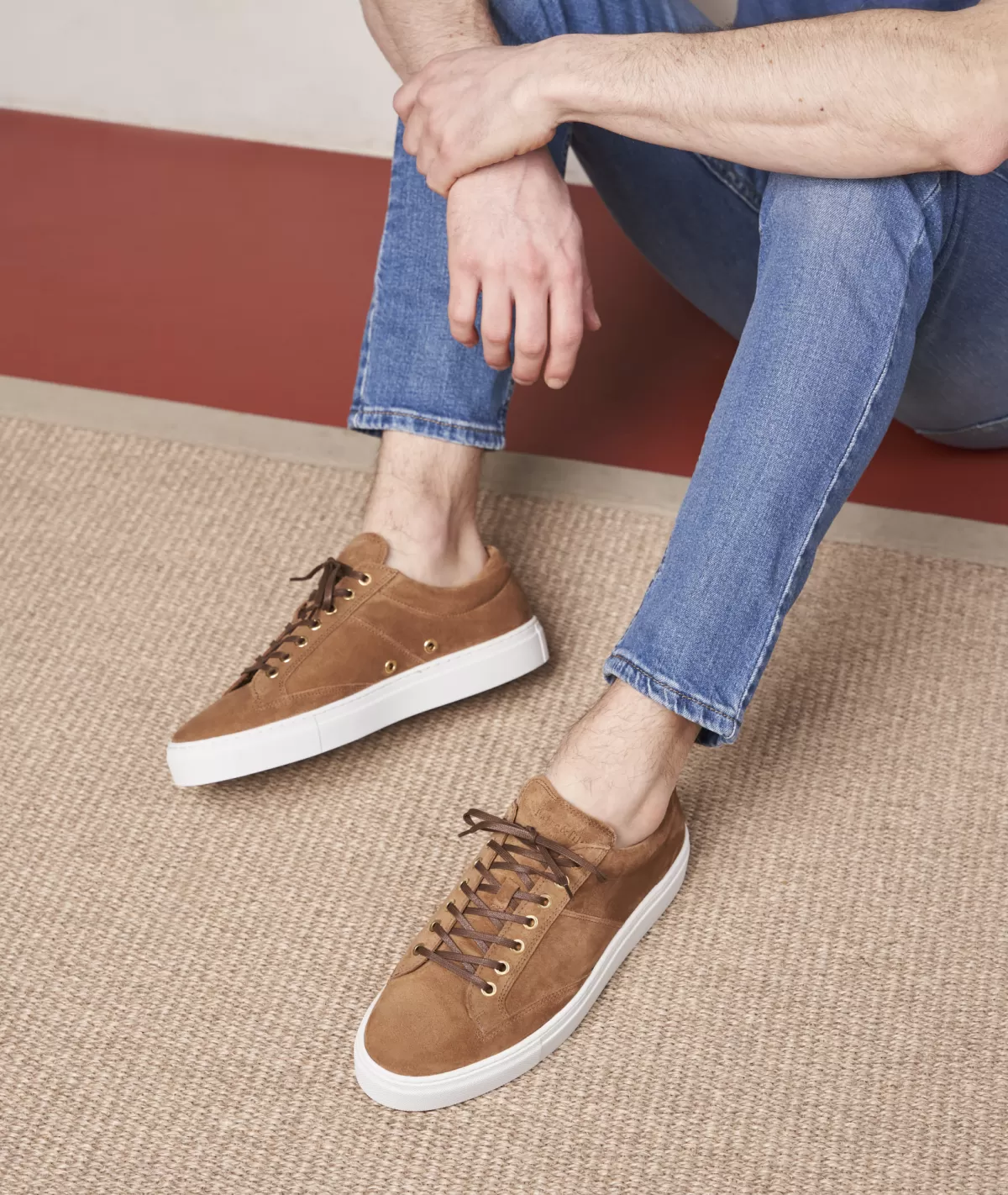 Hot Sneakers homme en daim marron coco Homme Sneakers